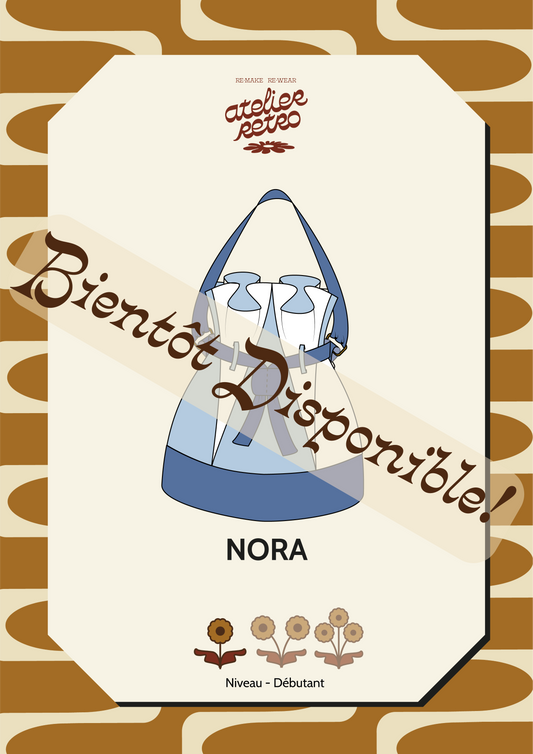Patron de couture PDF - Le sac bourse NORA