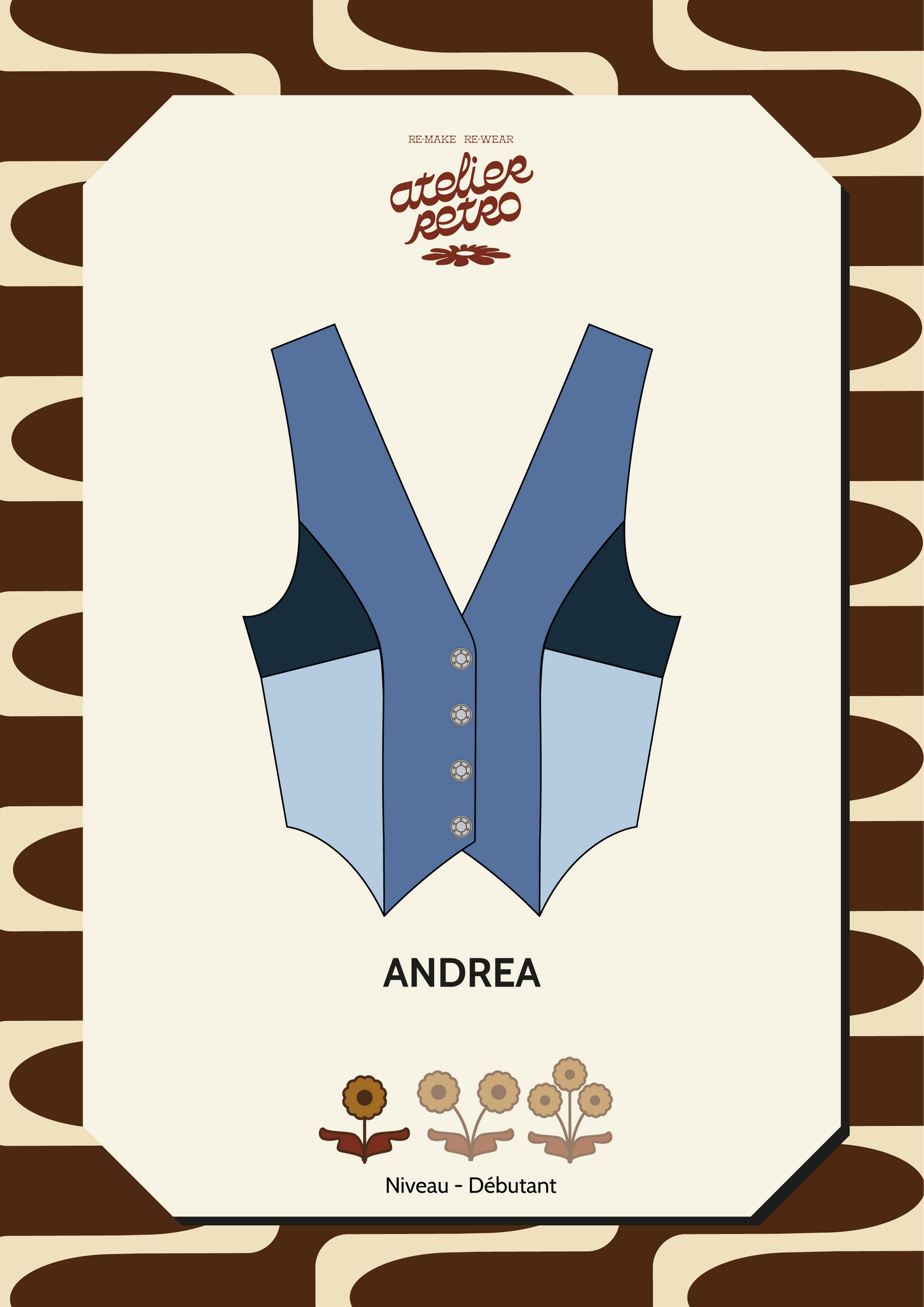 Patron de couture PDF - Le Gilet ANDREA