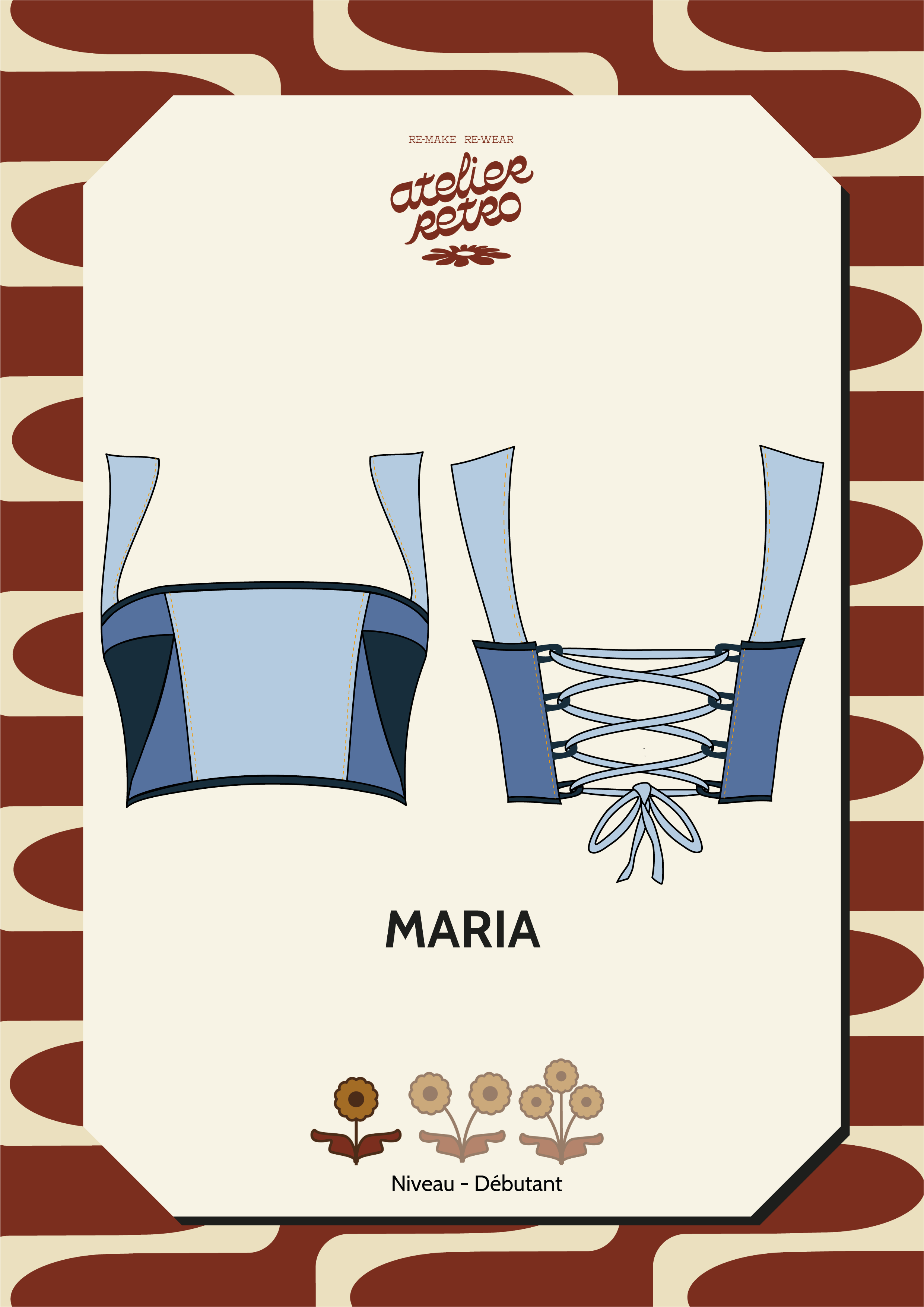 Patron de couture PDF - Le Top MARIA – Atelier Rétro